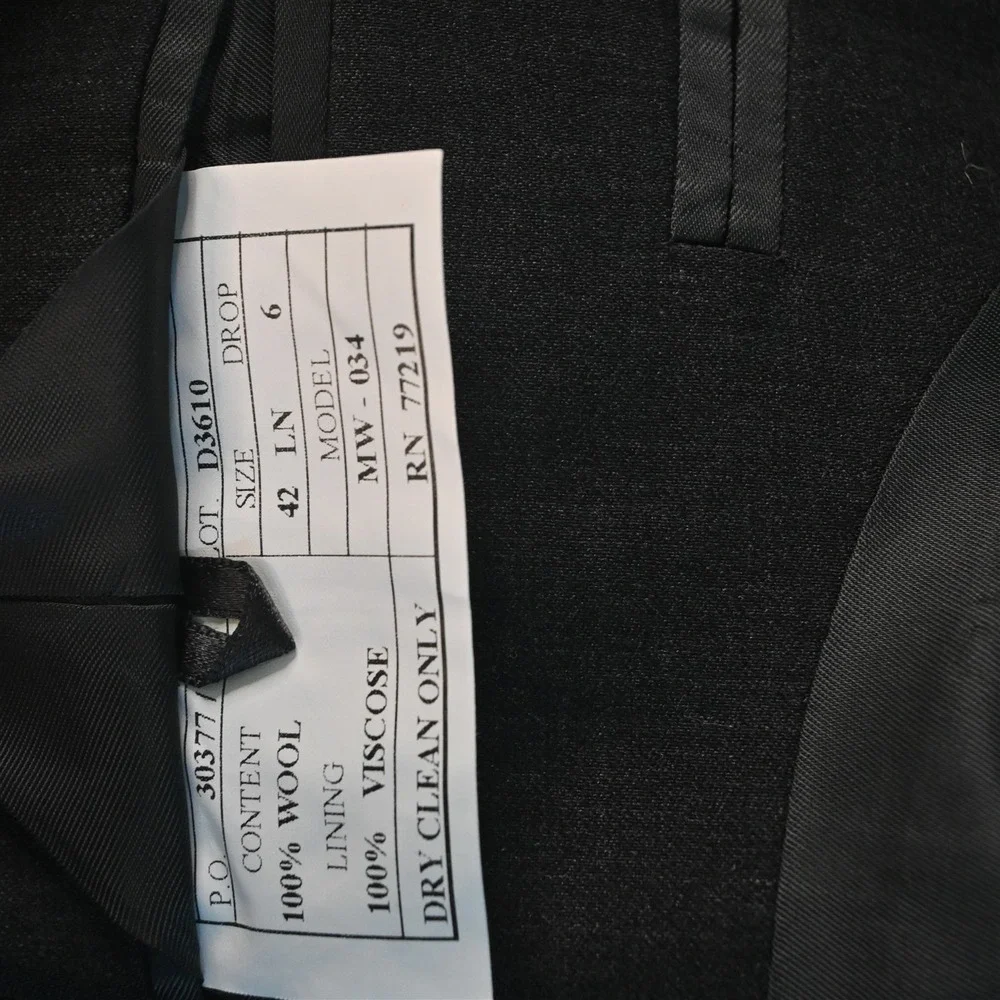 Pronto Uomo‎ 42L 36x32 Gray 100% Wool Italy Made Mens Jacket Pants Suit